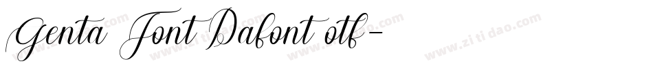 Genta Font Dafont otf字体转换